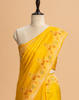 Yellow Meenakari Butta Silk Saree