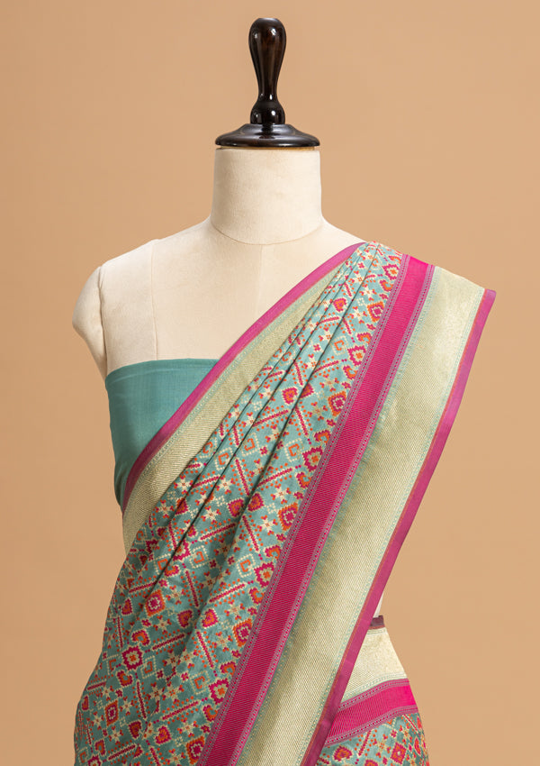 Firozi Patola Saree in Silk