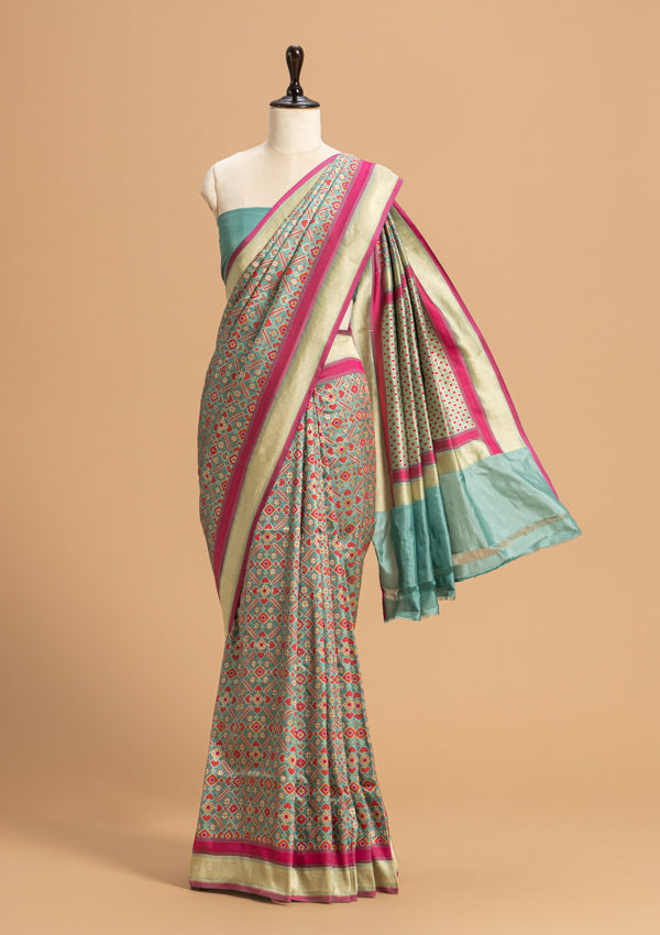 Firozi Patola Saree in Silk