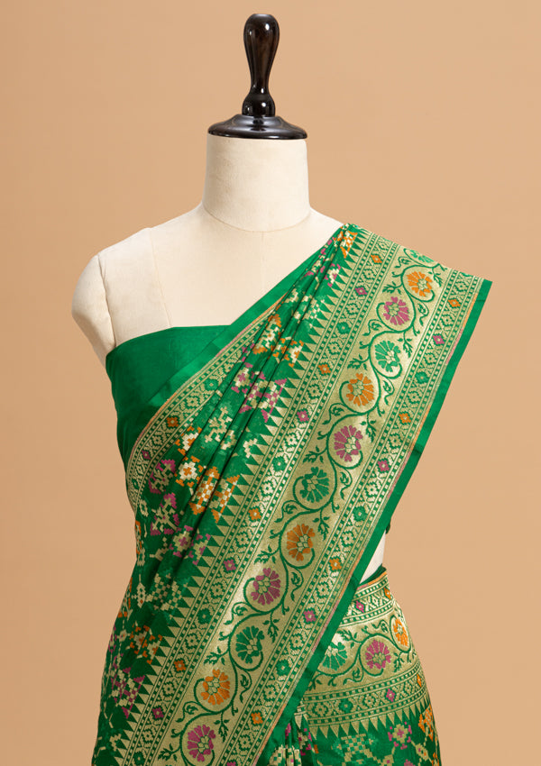 Green Patola Silk Saree