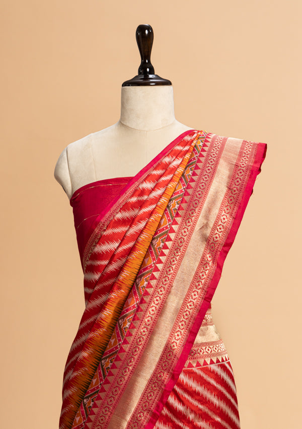 Red Patola Silk Saree