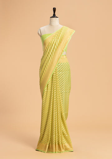 Light Green Jamdani Georgette Saree